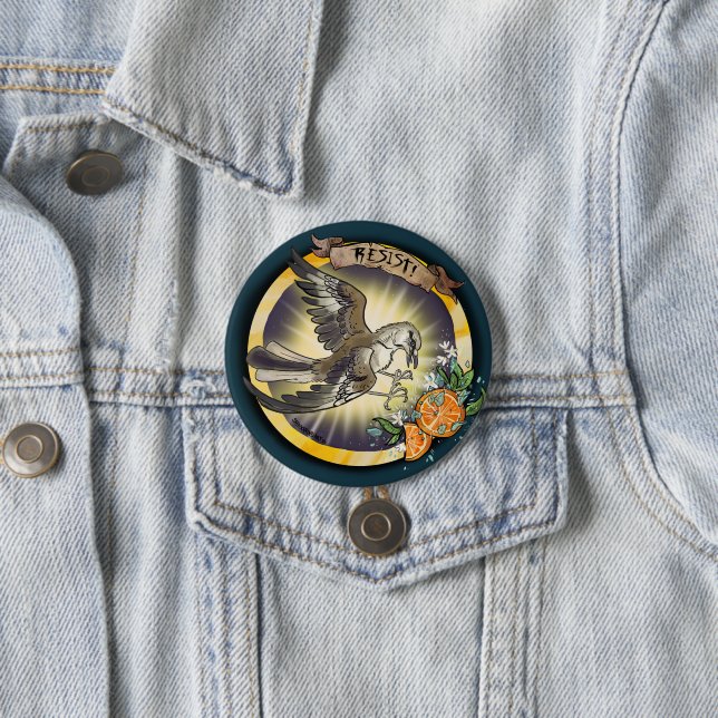 Resist State Bird Florida Mockingbird Button (Beispiel)
