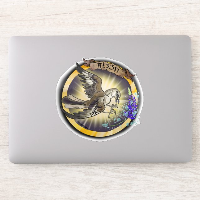 Resist State Bird Texas Mockingbird Aufkleber (Computer)