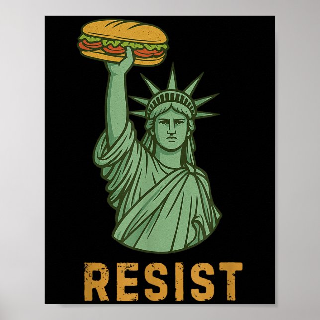Resist Statue of Liberty Sandwich Typ Washington D Poster (Vorne)