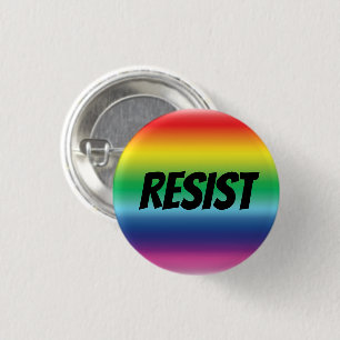"Resist" Stolz lgbtq lgbt Regenbogenfarben - Button