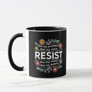 Resist subtile Anti Trump Blumenprotest Tasse