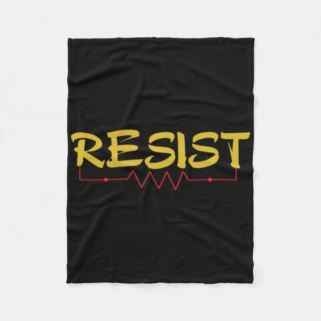 Resist T Shirt - Funny Electrical Engineers Gesche Fleecedecke (Vorderseite)