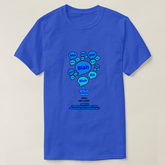 Resist the devil - Blue Logo - T-Shirt (Design vorne)