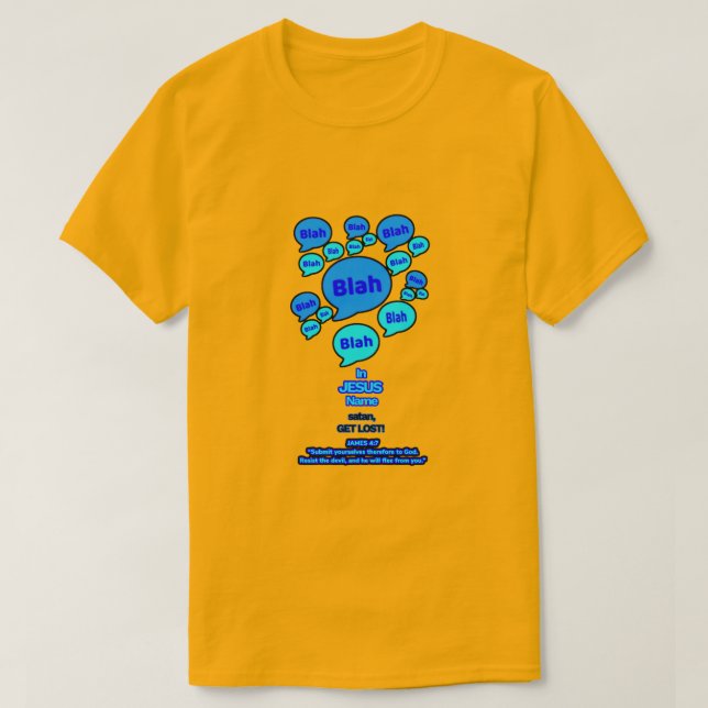 Resist the devil - Blue Logo - T-Shirt (Design vorne)