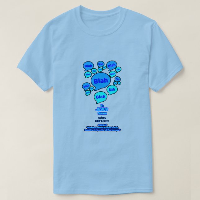 Resist the devil - Blue Logo - T-Shirt (Design vorne)