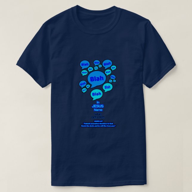 Resist the devil - Blue Logo - T-Shirt (Design vorne)