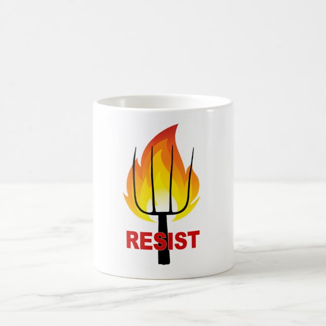Resist Torch und Pitchfork Kaffeetasse (Mittel)
