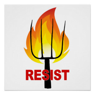 Resist Torch und Pitchfork Poster