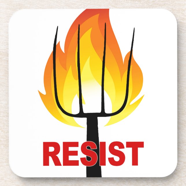 Resist Torch und Pitchfork Untersetzer (Vorderseite)
