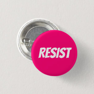 "Resist" weiß, rosa, magenta, fuchsia-Taste Button