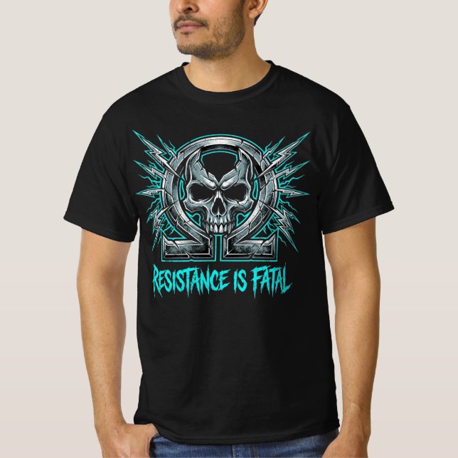 Resistance Is Fatal Electrician Gift T-Shirt (Vorderseite)