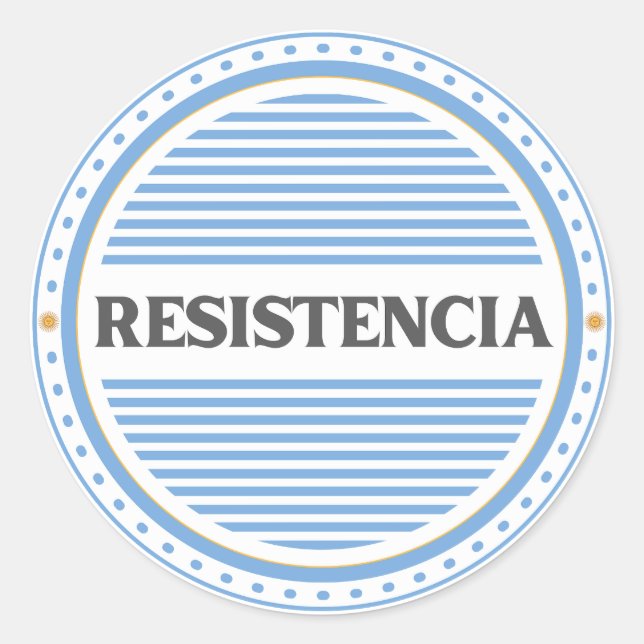 Resistencia City Pride Emblem – Argentine Identity Runder Aufkleber (Vorderseite)