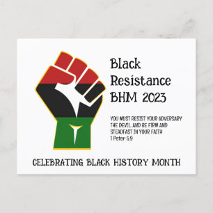Resistenz BLACK HISTORY MONAT Postkarte