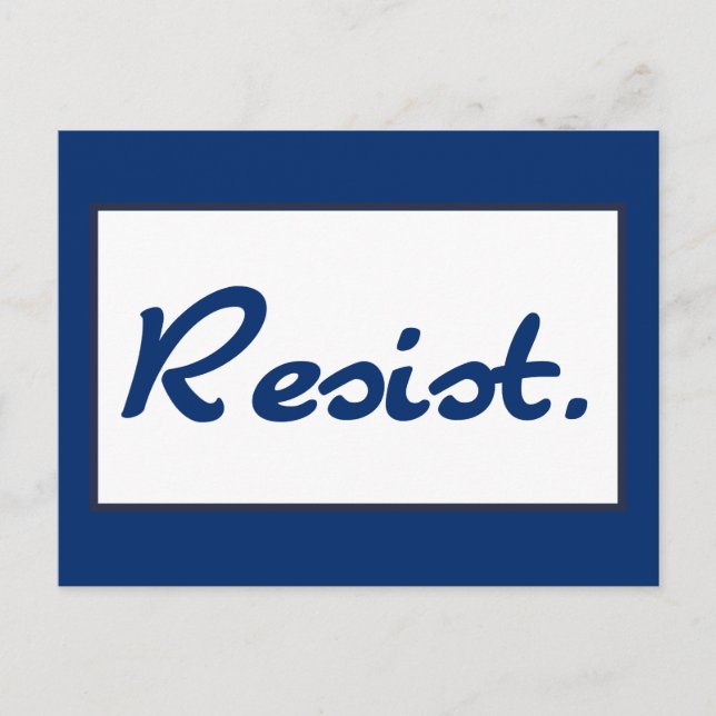 Resistenz gegen blaue Flecken Postkarte (Vorderseite)