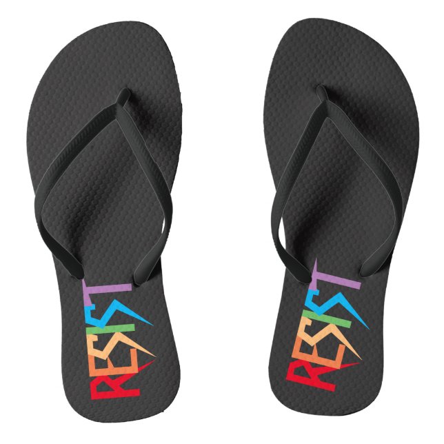 Resistenz in Regenbogenfarben Flip Flops (Fußbett)