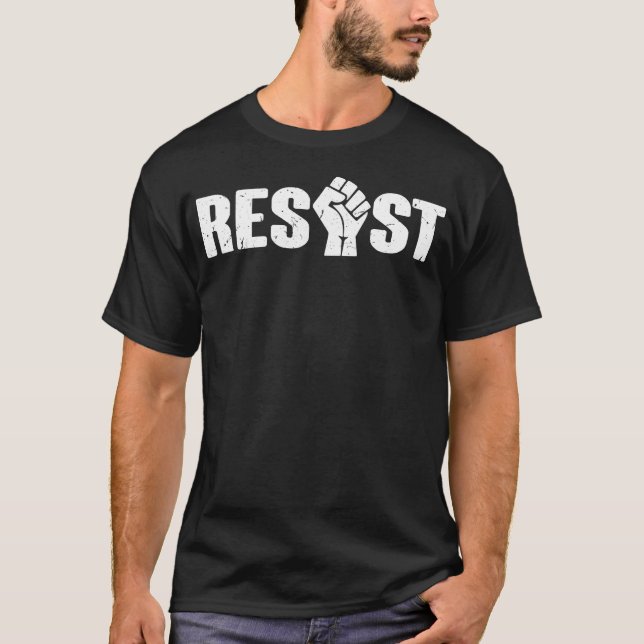 Resistenz widersteht Protester des politischen Akt T-Shirt (Vorderseite)