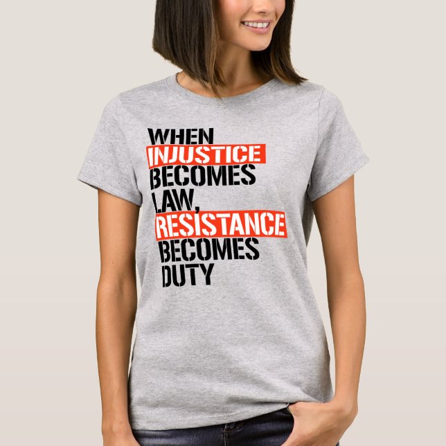 RESISTENZ WIRD ZOLL T-Shirt (Vorderseite)