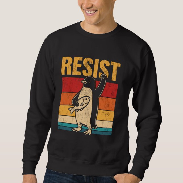 Resistenzpinguin USA Activism Freedom Pro Sweatshirt (Vorderseite)