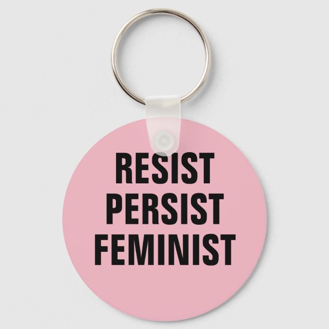Resistenzweibliche Resistenz - Frauen rosa Schlüsselanhänger (Vorderseite)