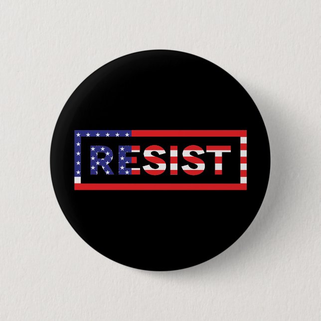 RESISTIEREN | Flagge der Vereinigten Staaten Button (Vorderseite)