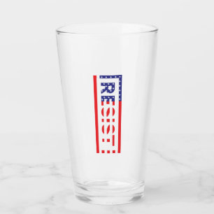 RESISTIEREN Flagge der Vereinigten Staaten Glas