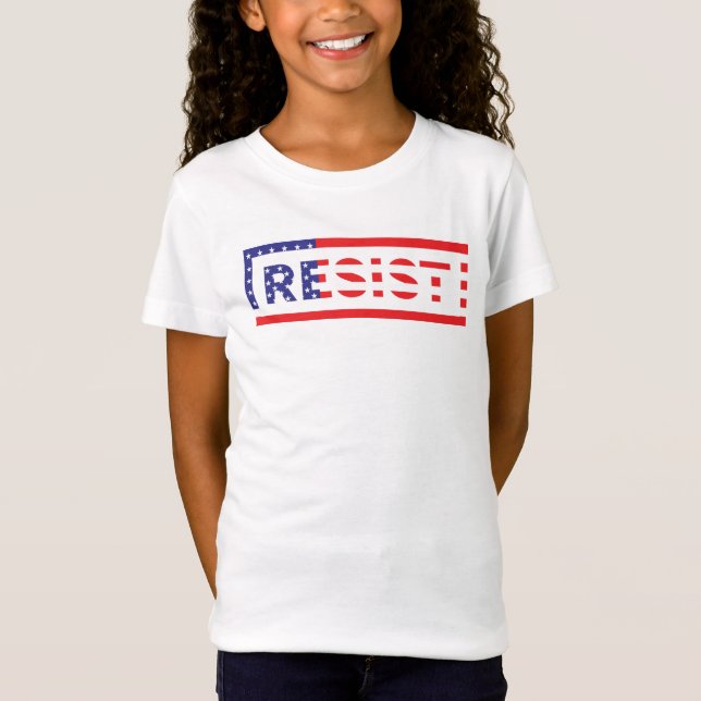 RESISTIEREN| Flagge der Vereinigten Staaten T-Shirt (Vorderseite)