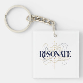 Resonate Abstract Line Art Acrylic Keychain Schlüsselanhänger