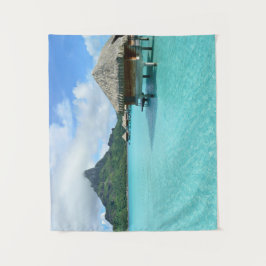 Resort auf der Insel Bora Bora Wandteppich