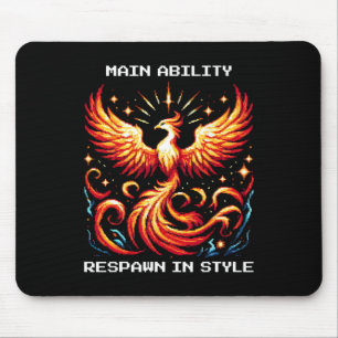 Respawn im Stil Phoenix Pixel Revival Gamer Art  Mousepad
