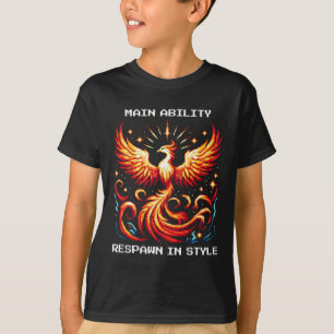 Respawn im Stil Phoenix Pixel Revival Gamer Art  T-Shirt