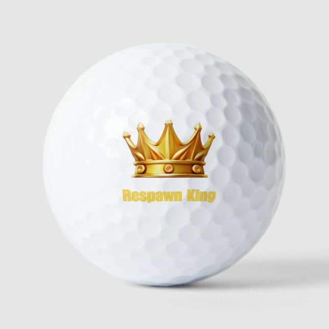 Respawn King - Gamer Crown Golf Ball (Vorderseite)