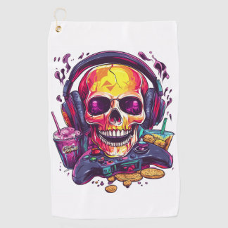 Respawn Ready � Funny Gamer Skull Golfhandtuch