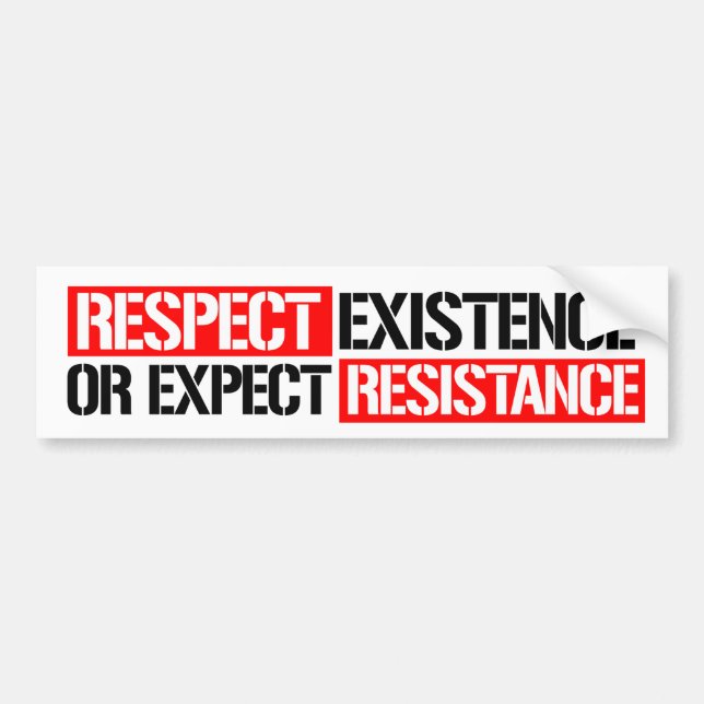 Respect Existence or Expect Resistance - Feminist  Autoaufkleber (Vorne)