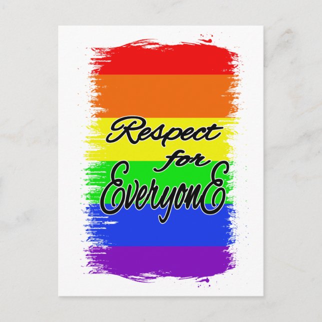 Respect for Everyone | LGBTQ+ Pride Postkarte (Vorderseite)