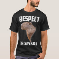 Respect The Capybara Funny Capibara Rodent Animal