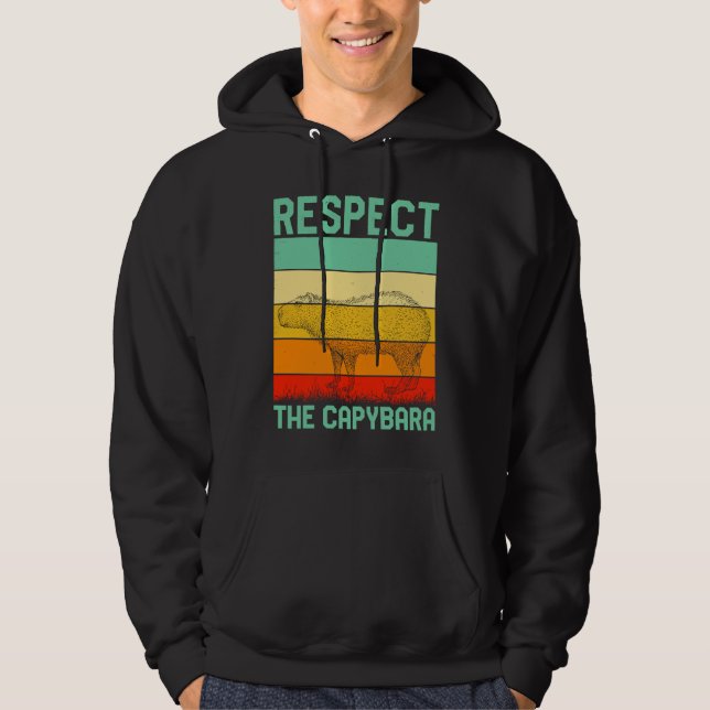Respect The Capybara Whisperer Wildlife  Animal Ro Hoodie (Vorderseite)