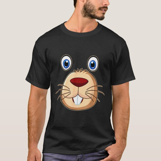 Respect The Groundhog Day Funny Groundhog Face  T-Shirt (Vorderseite)