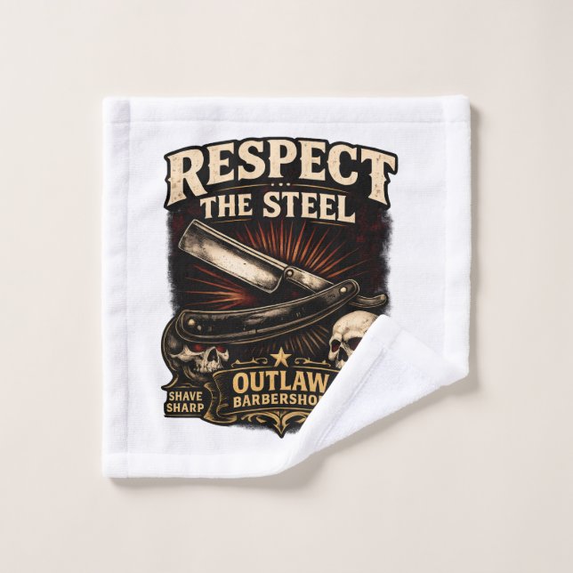Respect the Steel Straight Washcloth Waschlappen (Waschlappen)