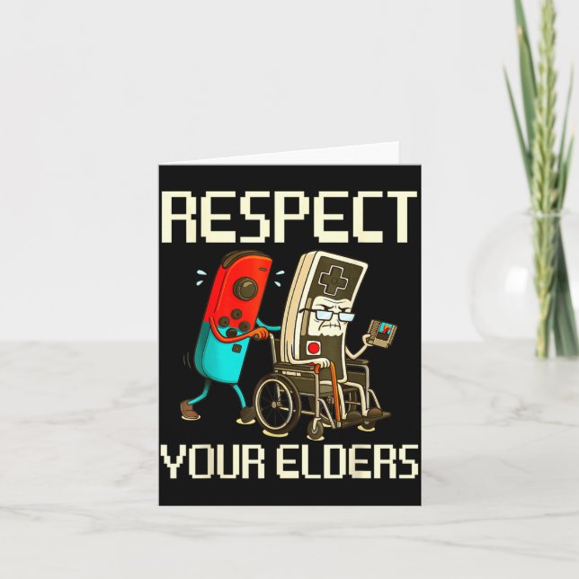 Respect Your Elders Gaming Clic  Karte (Vorderseite)