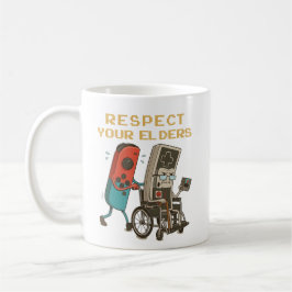Respect Your Elders Gaming Control Retro Funny Gam Kaffeetasse