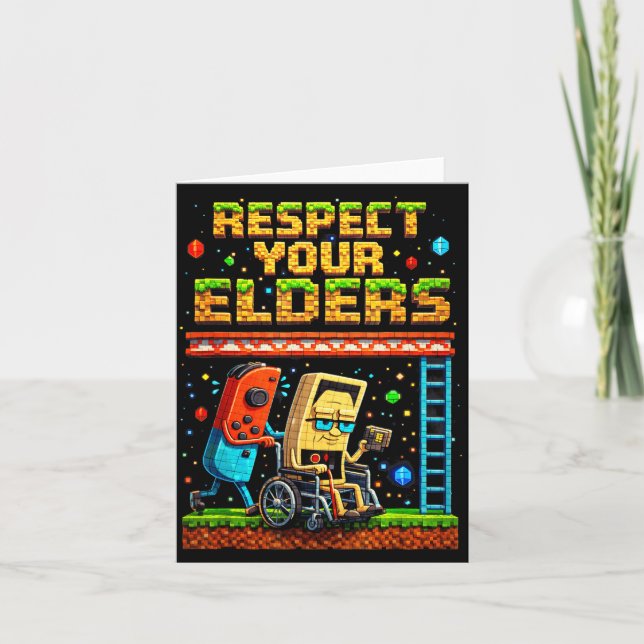 Respect Your Elders Retro Gaming Xel Gamer Control Karte (Vorderseite)