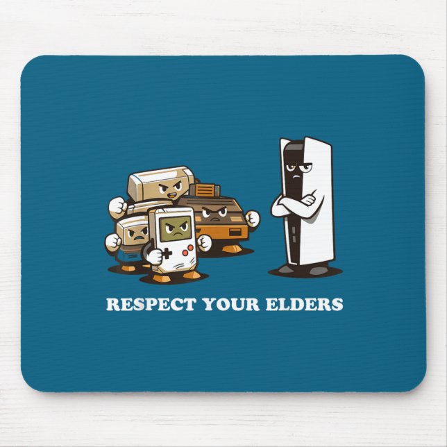 Respect Your Elders T Retro 90s Gaming  Mousepad (Vorne)