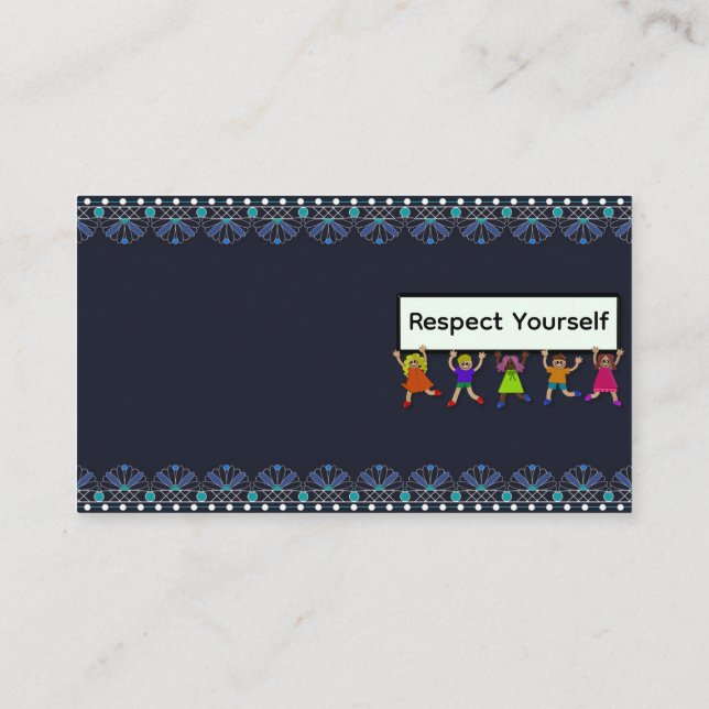 Respect Yourself Business Card Visitenkarte (Rückseite)