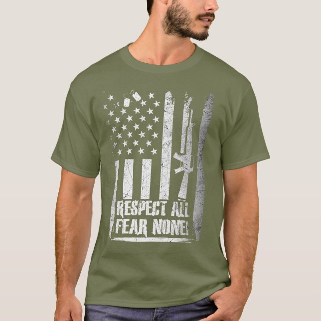 Respekt Alles - Angst Keine! Militär T-Shirt (Vorderseite)