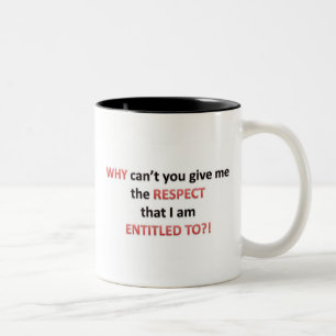Respekt-Bezeichnung Zweifarbige Tasse