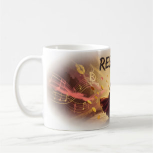 Respekt durch goldene Musik-Tür-Mug Kaffeetasse