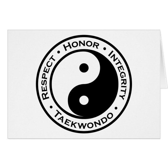 Respekt-Ehrenintegrität Taekwondo (Vorderseite (Horizontal))