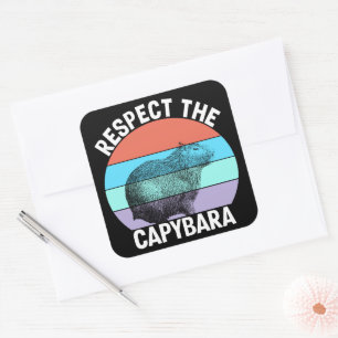 Respekt für den Capybara Funny Capybara Lover T -  Quadratischer Aufkleber