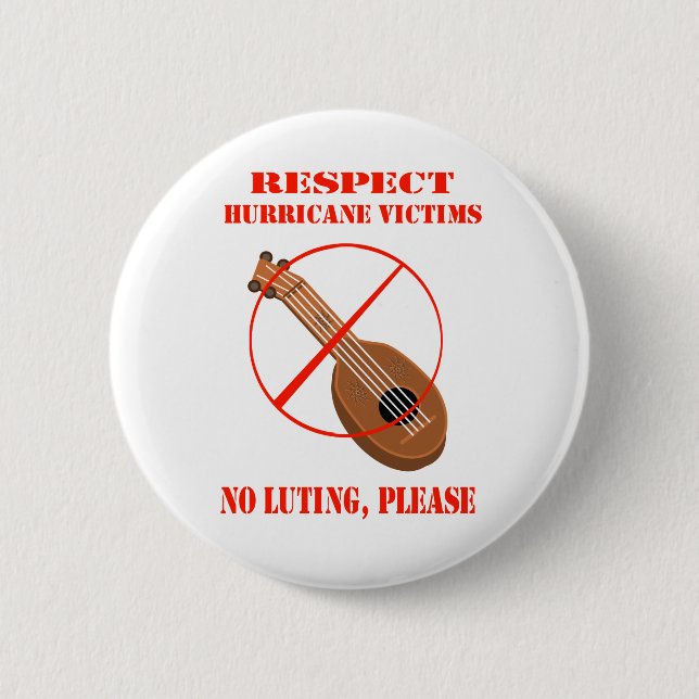 Respekt-Hurrikan-Opfer. Kein Verschmieren, bitte Button (Vorderseite)