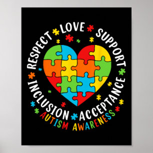 Respekt Liebe Unterstützung Akzeptanz Inklusion Au Poster